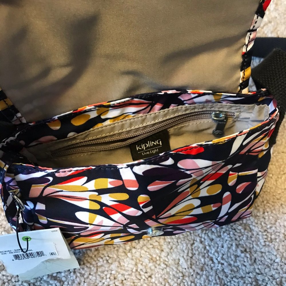 KIPLING NEW Sm Sabian Retro Floral crossbody Purse - Picture 4 of 4